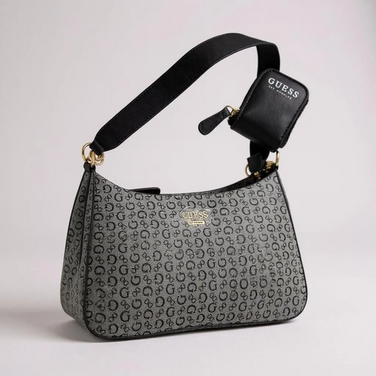 WMNS BOLSA CON MONEDERO “BLACK AND GREY"