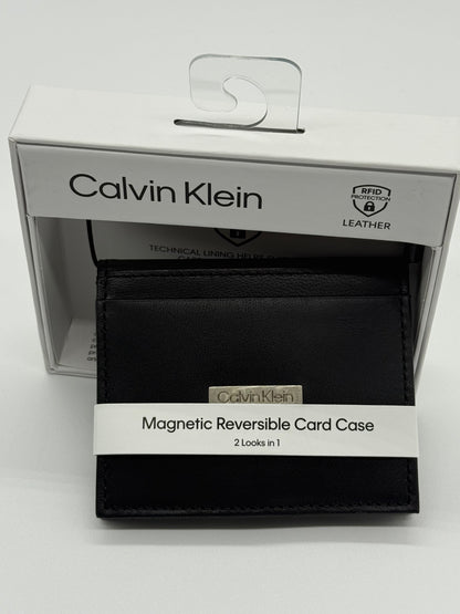 MEN TARJETERO CALVIN KLEIN MAGNETIC REVERSIBLE CARD CASE