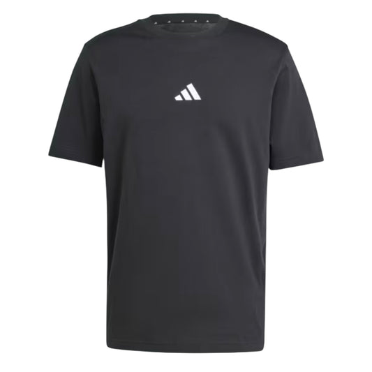 MEN PLAYERA ESSENTIALS LOGO PEQUEÑO TEJIDO JERSEY “NEGRO”